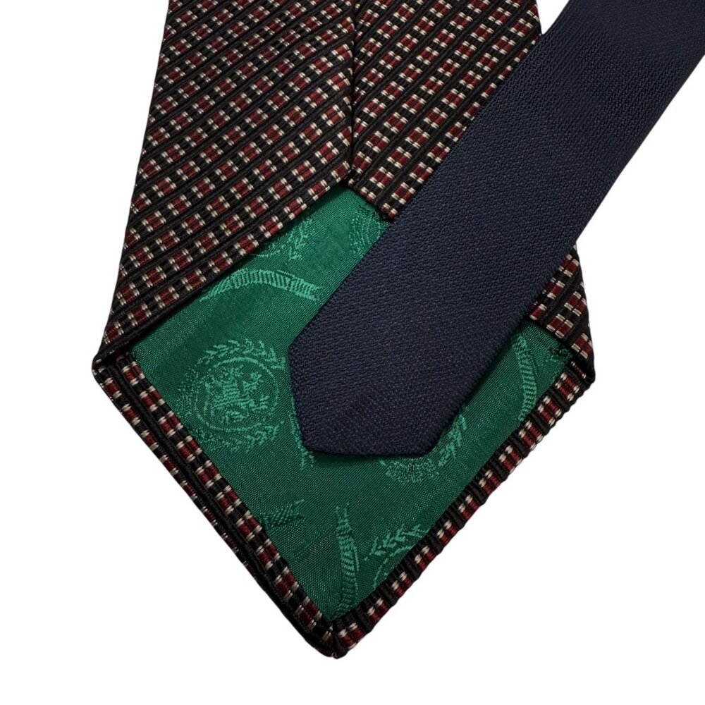 NWT Tommy Hilfiger Mens Check Pattern All Silk Neck Tie Collegiate Preppy Gift - Picture 8 of 14